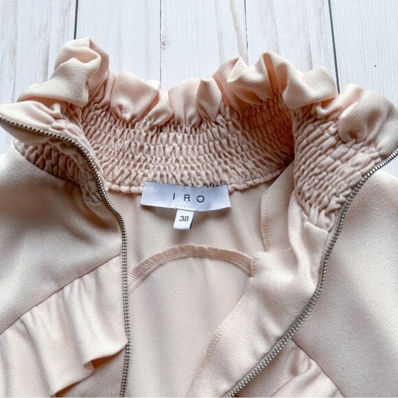 IRO Soniah Ruffle Turtleneck Mini Dress - Picture 3 of 13